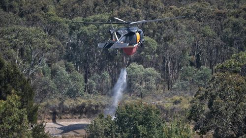 A bushfire started by lightning to the north of Hill End in Bathurst, NSW.