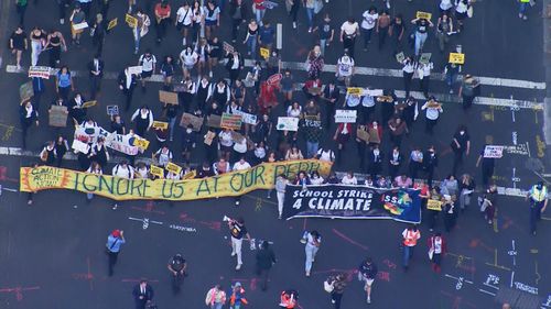 Thousands of school students have descended on Sydney's CBD to march for climate action today.