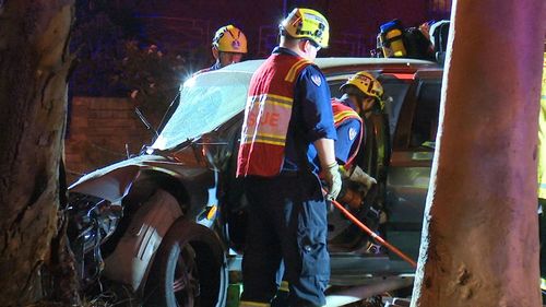 Officers had attempted to stop the man before his vehicle was found smashed.