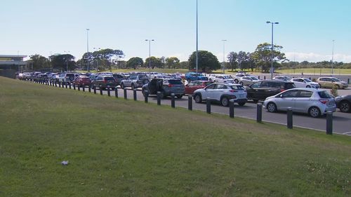 Testing lines at Maroubra are extremely long for yet another day, with people reportedly being turned away.