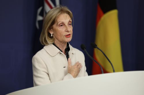 A enviada especial para combater o anti-semitismo, Jillian Segal, dá uma conferência de imprensa nos escritórios parlamentares da Commonwealth em Sydney. Quinta-feira, 10 de julho de 2025.