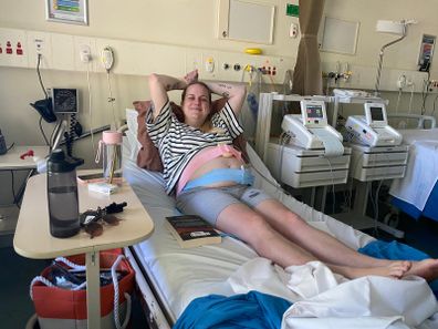 Caitlin was bedridden and vomited 20 times a day while pregnant