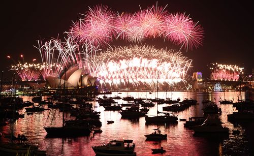 Ringing in 2017 in Sydney Harbour. (AAP)