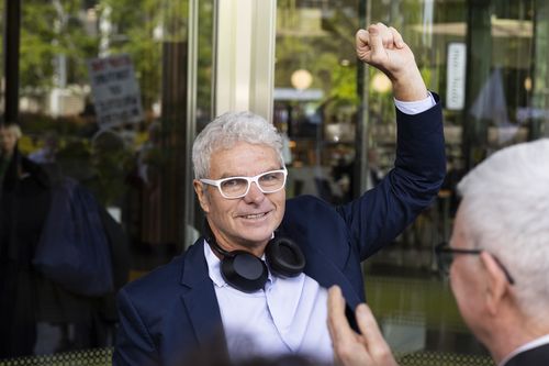 Whistleblower David McBride arrives at the ACT Supreme Court.