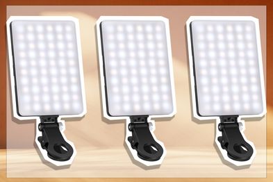 NEEWER LED Selfie Light with Front & Back Phone Clip –