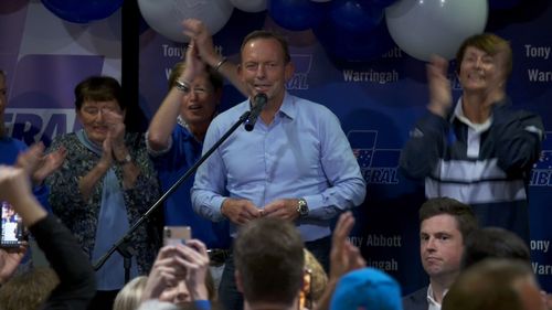 Tony Abbott delivers his concession speech.