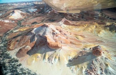 Anna Creek Painted Hills from above.