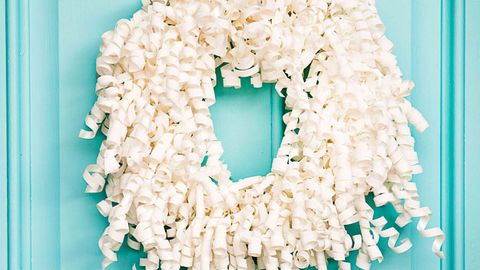 Curly ribbon wreath