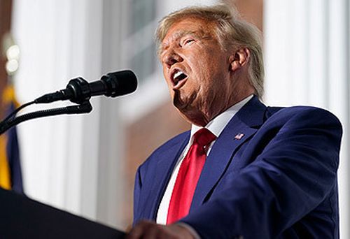 Donald Trump speaking in New Jersey (Getty)