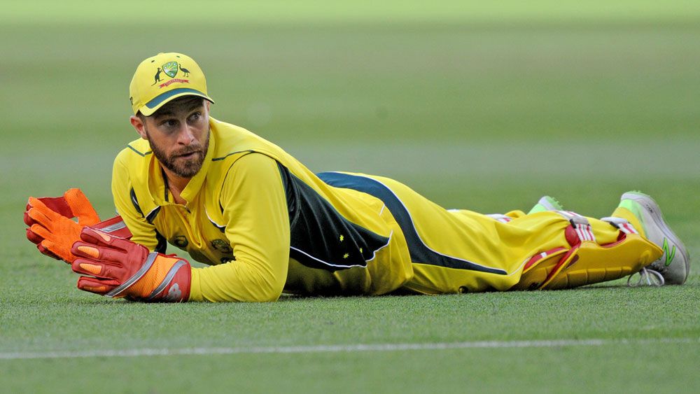 Injured Australian wicketkeeper Matthew Wade has headed to Dubai to prepare for the series against India. (AAP)
