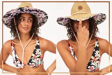 9PR: Roxy Pina To My Colada Straw Sun Hat For Women