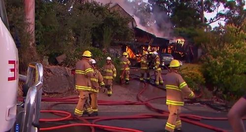It took 38 firefighters to control the blaze and stop it impacting neighboring houses. 
