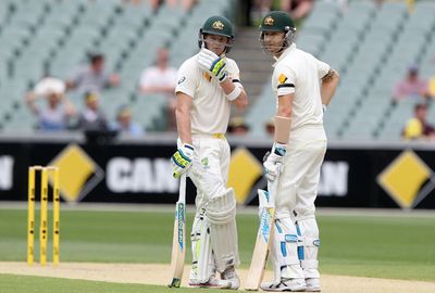 But with Steve Smith, helped guide the Aussies to a strong score. (AAP)