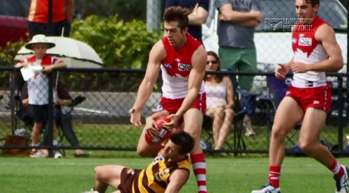 Michael Dickson played eight or nine games in the Sydney Swans reserves, but he missed out on getting picked in the draft.