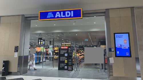 Aldi shop front front Castle Hill