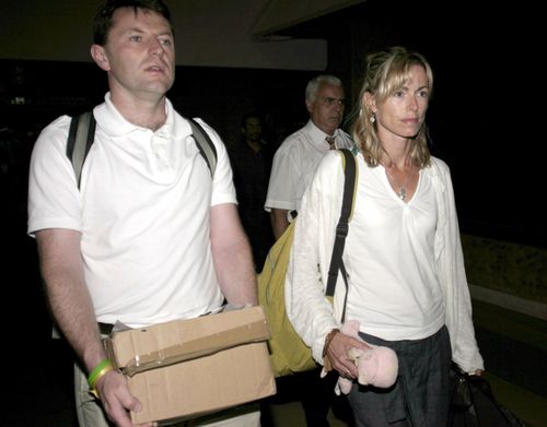 Kate and Gerry McCann, the parents of missing British girl Madeleine McCann, arrive at Casablanca Airport in Morocco in June 2007.