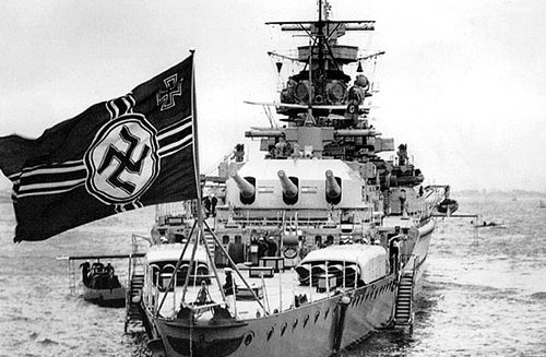 The Nazi battleship Graf Spree that sunk off  Uruguay.