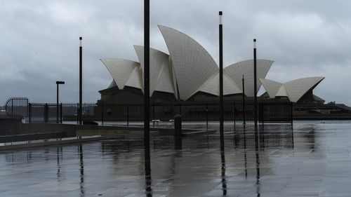 Sydney is being hit by rain and wind.