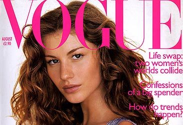 When did Gisele Bündchen first appear on the cover of Vogue?