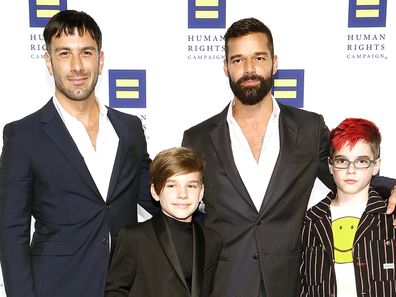 Ricky Martin, Jwan Yosef, sons Valentino and Matteo, Human Rights Campaign National Dinner, event