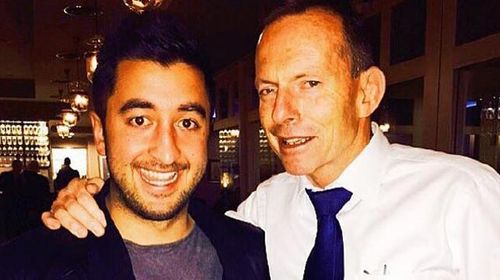 Tony Abbott poses for selfies during post-spill dinner