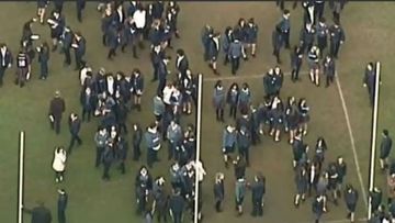 Students at Bentleigh High School were evacuated in May last year after a bomb threat. (9NEWS)