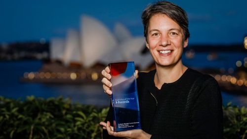 Professor Michelle Yvonne Simmons after being awarded 2018 NSW Australian of the Year (Image: AAP)