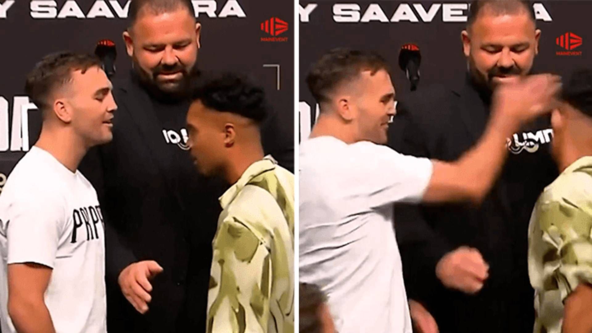 'Biggest clown in boxing': Sam Goodman slaps 'delusional' opponent at fiery presser