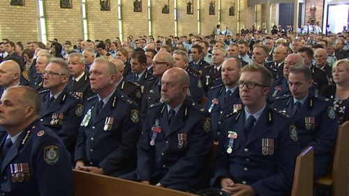 Hundreds of police officers gathered for the Liverpool service.