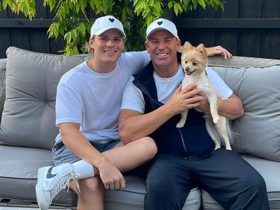 Jackson Warne and Shane Warne.