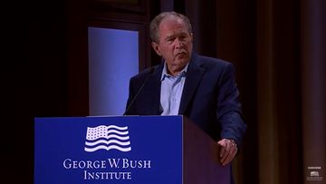 George W Bush condemns Russia's 'brutal invasion of Iraq' in gaffe