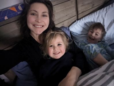 Stephanie Trethewey with her children