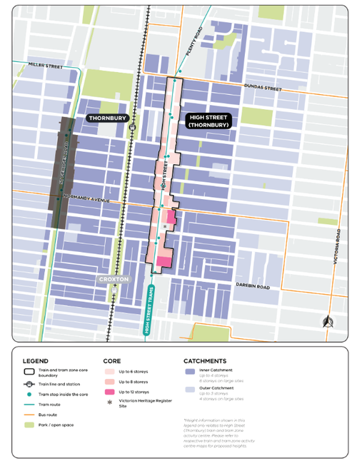 High Street, centro de atividades de Thornbury.