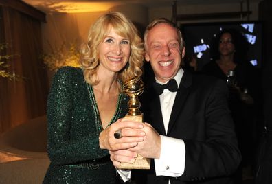 Laura Dern and Mike White attend HBO's Official After Party for the 69th Annual Golden Globe Awards held at The Beverly Hilton hotel on January 15, 2012 in Beverly Hills, California.
