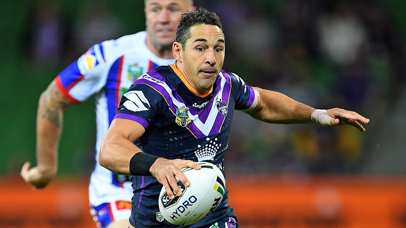 Billy Slater of the Storm is seen in action during the Round 6 NRL match 