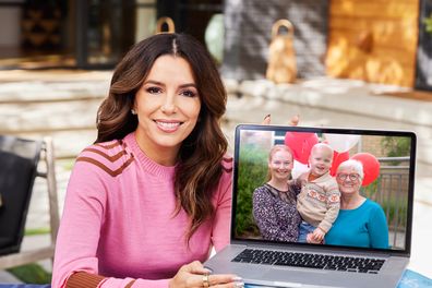 Eva Longoria meets with families virtually for McDonald's McHappy Day.