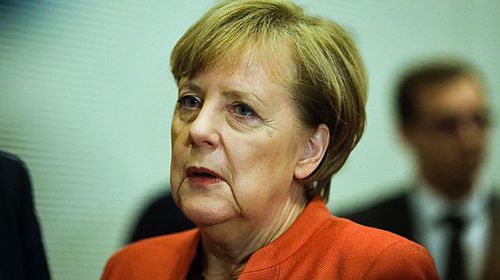 German Chancellor Angela Merkel after talks with her centre-right  party to try and form a coalition government. (Photo: AP).