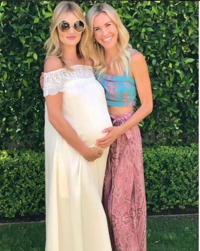 Rosie Huntington Whiteley Wore A Wedding Gown To Her Baby Shower