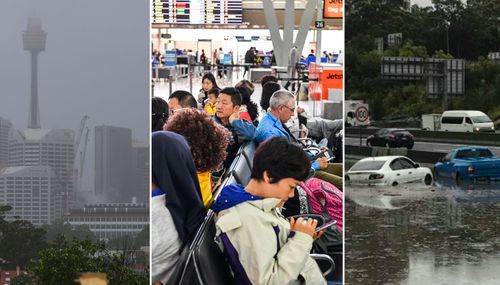 The super storm disrupted Sydney transport links including the city's airport.