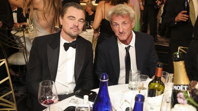 Leonardo DiCaprio and Sean Penn at the 83RD ANNUAL GOLDEN GLOBES®, airing live from the Beverly Hilton in Beverly Hills, California on Sunday, January 11, 2026 at 8 PM ET/5 PM PT, on CBS and streaming on Paramount+. Photo: Stewart Cook/CBS ©2026 CBS Broadcasting, Inc. All Rights Reserved.