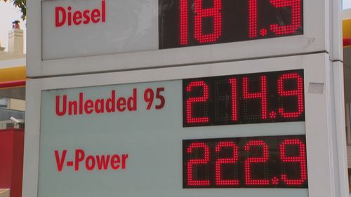 Petrol prices reach record highs in Sydney.