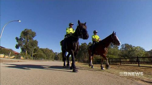 A huge search operation is underway, including volunteers on horseback and bikes. (9NEWS)