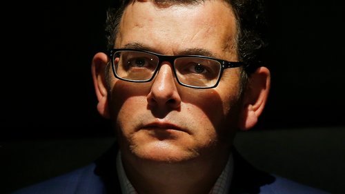 Victorian Premier Daniel Andrews looks on during a press conference on September 06, 2020 in Melbourne, Australia