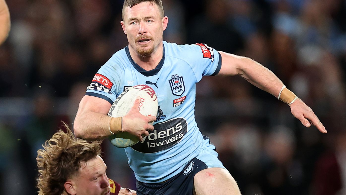 Damien Cook in action for New South Wales in game one.