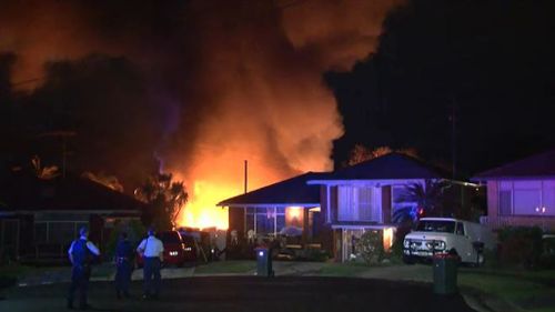 The blaze in Merrylands forced an entire street to evacuate their homes overnight. 