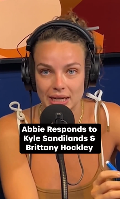 Abbie Chatfield slams Kyle Sandilands and Brittany Hockley for 'slut shaming' her.