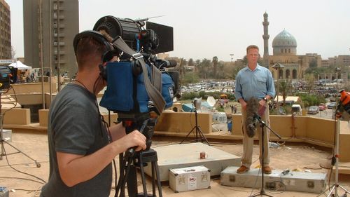 Reporting on the US invasion from Baghdad in 2003.