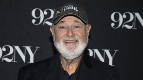 Filmmaker Rob Reiner poses backstage before discussing the film "Spinal Tap II: The End Continues" at The 92nd Street Y on Monday, Sept. 15, 2025, in New York. (Photo by Andy Kropa/Invision/AP)