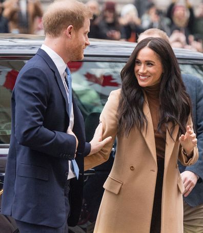 Prince Harry, Duke of Sussex and Meghan, Duchess of Sussex arrive at Canada House on January 07, 2020 in London, England