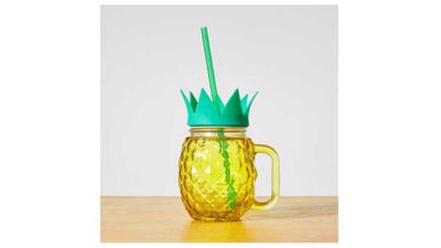 <p>Just a bit of fun for a fruity and fruit loving dad, serve it up filled with his favourite drink and he'll be a happy man. A cheeky one for the kids.</p>
<p>-&nbsp;<a href="https://www.target.com.au/p/tropicana-pineapple-mason-jar/57737263" target="_top">Tropicana Pineapple Mason Jar</a>, $3 from Target</p>